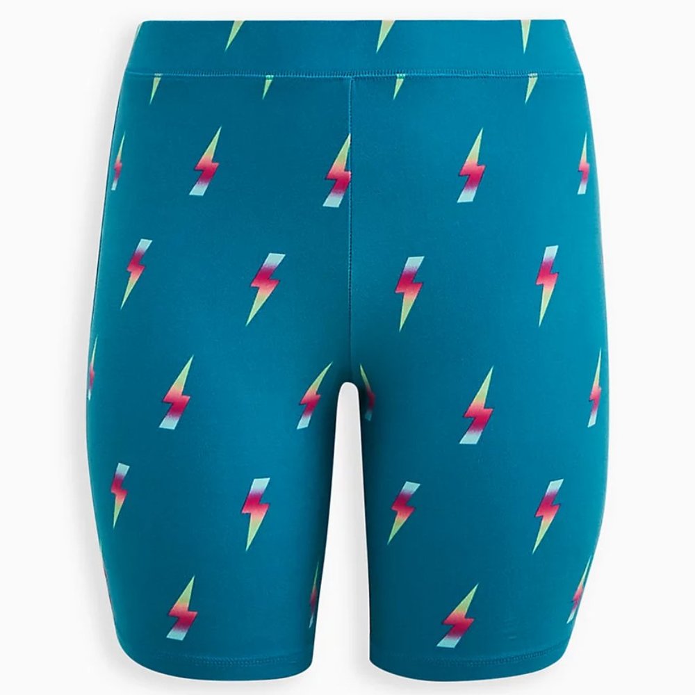 TORRID Sizes LARGE (0), 1X Foxy Sleep Short w/o Tie 9" Inseam Blue Lightning NEW - Picture 1 of 5